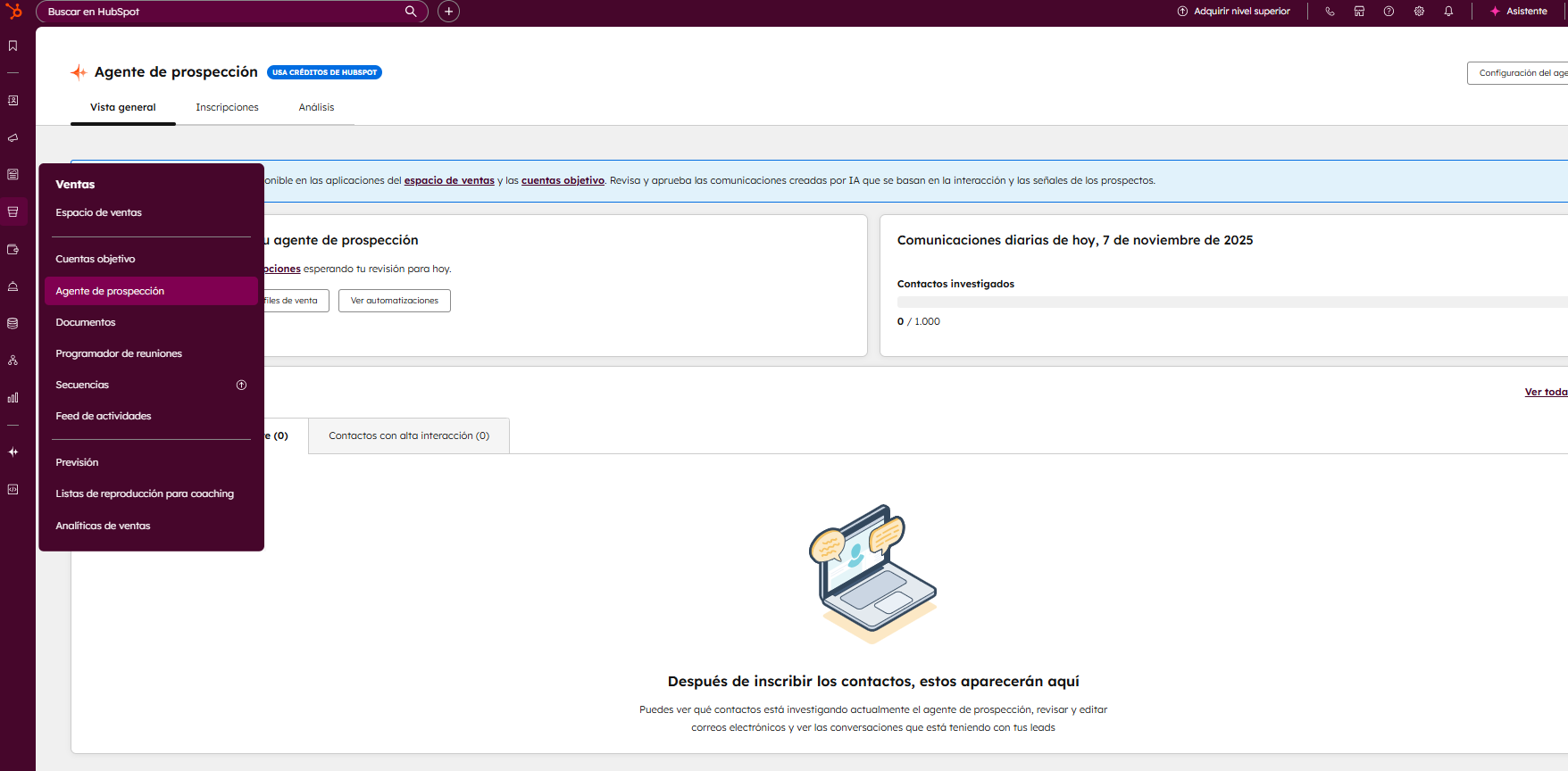 Agente de prospección
